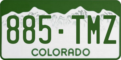 CO license plate 885TMZ