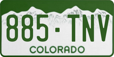 CO license plate 885TNV