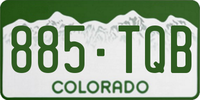 CO license plate 885TQB