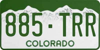 CO license plate 885TRR