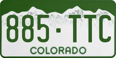 CO license plate 885TTC