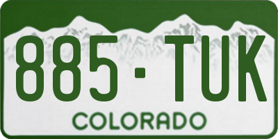 CO license plate 885TUK