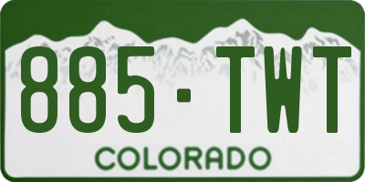 CO license plate 885TWT