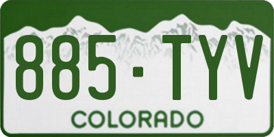 CO license plate 885TYV
