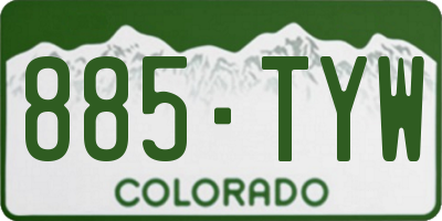 CO license plate 885TYW