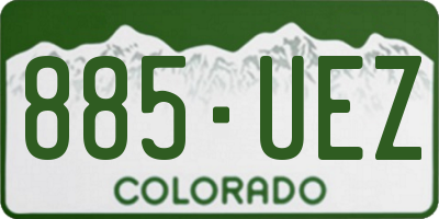 CO license plate 885UEZ