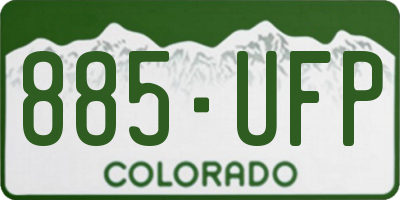 CO license plate 885UFP