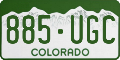 CO license plate 885UGC