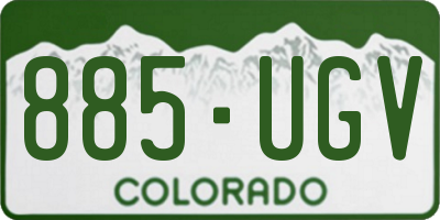CO license plate 885UGV