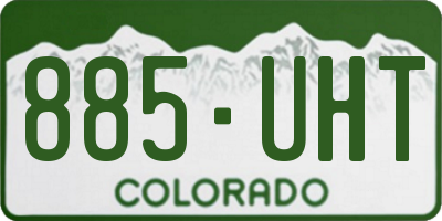 CO license plate 885UHT