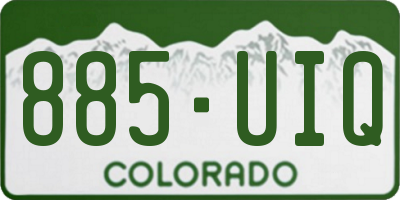 CO license plate 885UIQ