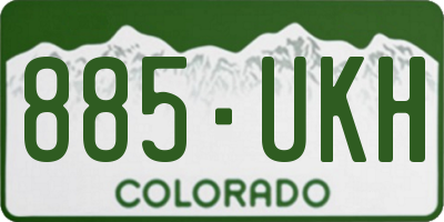 CO license plate 885UKH