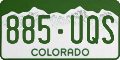 CO license plate 885UQS
