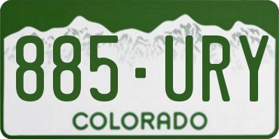 CO license plate 885URY