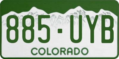CO license plate 885UYB
