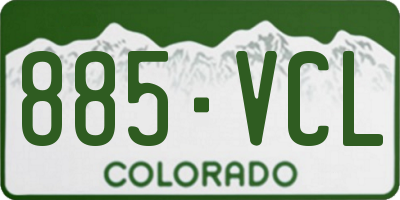 CO license plate 885VCL