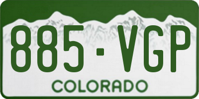 CO license plate 885VGP