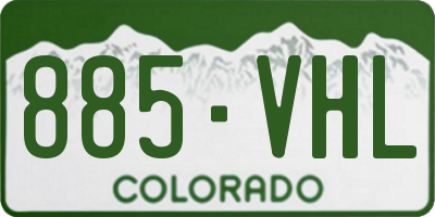 CO license plate 885VHL