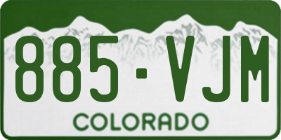 CO license plate 885VJM