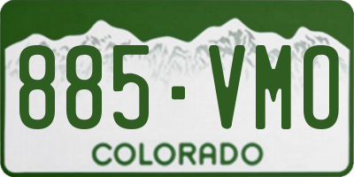 CO license plate 885VMO