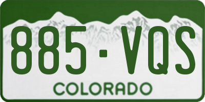 CO license plate 885VQS