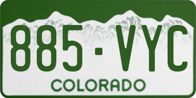 CO license plate 885VYC