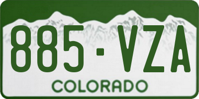 CO license plate 885VZA