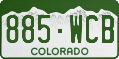 CO license plate 885WCB