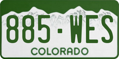 CO license plate 885WES