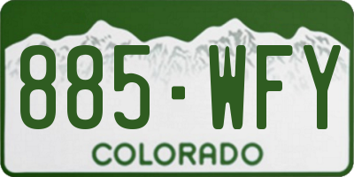 CO license plate 885WFY