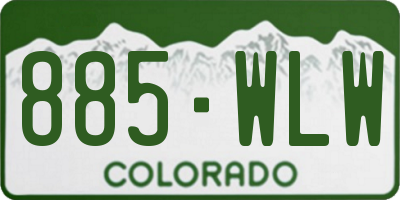 CO license plate 885WLW