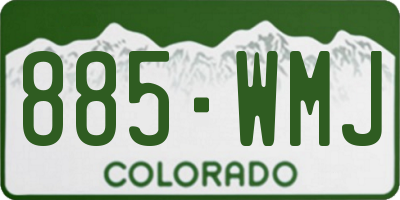 CO license plate 885WMJ