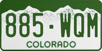 CO license plate 885WQM