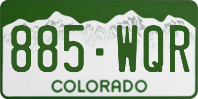 CO license plate 885WQR