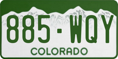 CO license plate 885WQY