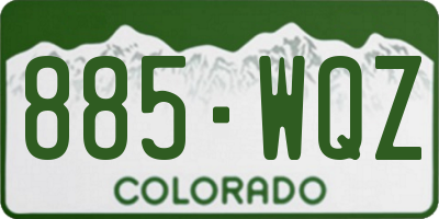 CO license plate 885WQZ