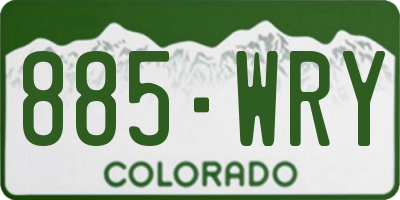 CO license plate 885WRY