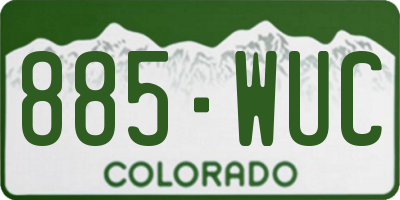 CO license plate 885WUC