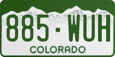 CO license plate 885WUH