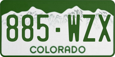 CO license plate 885WZX