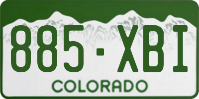 CO license plate 885XBI