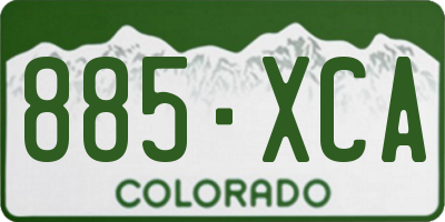 CO license plate 885XCA