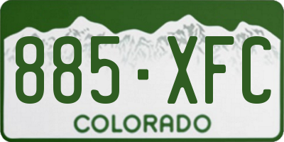 CO license plate 885XFC