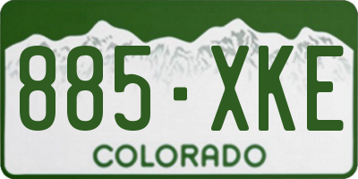 CO license plate 885XKE