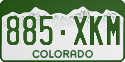 CO license plate 885XKM