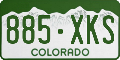 CO license plate 885XKS