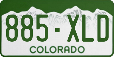 CO license plate 885XLD