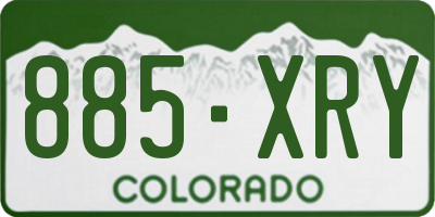 CO license plate 885XRY