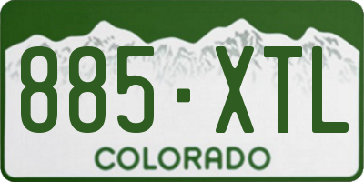 CO license plate 885XTL
