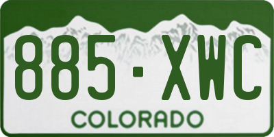 CO license plate 885XWC